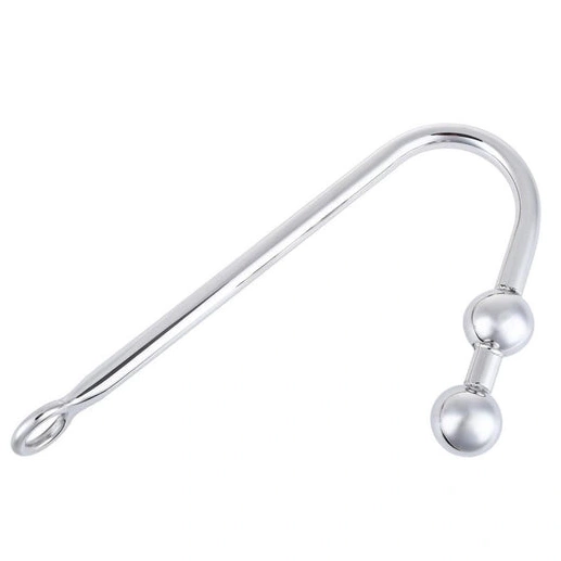 Pleasurable Two Anal Balls Hook Stainless 4417 Steel 0817